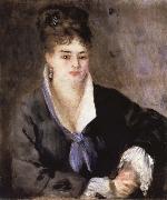 Pierre Renoir Lady in a Black Dress Spain oil painting artist